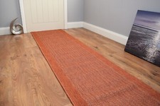 Terracotta Flatweave Runner Rug Inside Outside Patio Mat Long Stairway Carpet