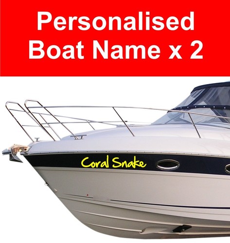 Boat name vinyl stickers - name,