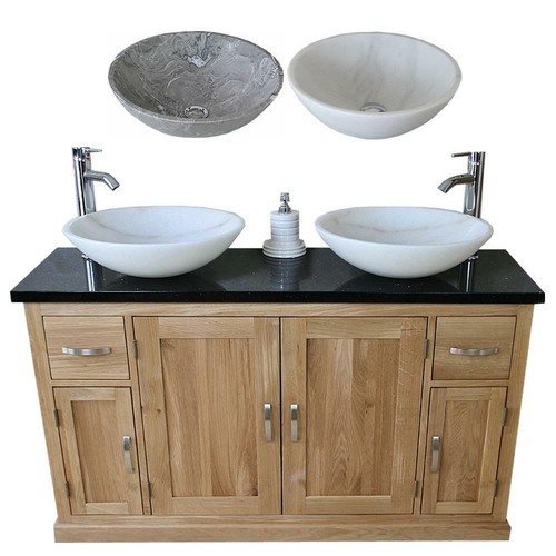 Solid oak bathroom vanity - bathroom,
