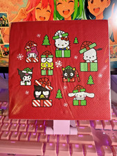 2024 Sanrio Hello Kitty & Friends 40 Red Christmas Lunch Paper Napkins Presents