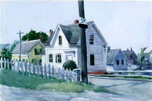 White house with dormer - white,