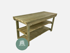 Wooden workshop work benches
