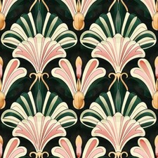 20x Green Pink Pastel Art Deco