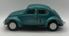 Old VW Bug Vintage 1960’s Tonka Toys Volkswagen Beetle Green Tin Toy Car 52680