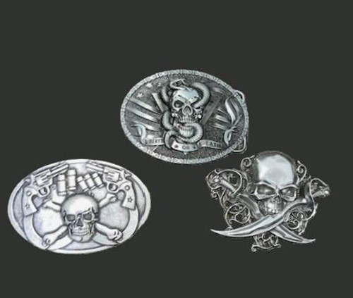 Belt buckles skulls - belt,