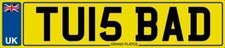 NUMBER PLATE TU INITIALS TU15