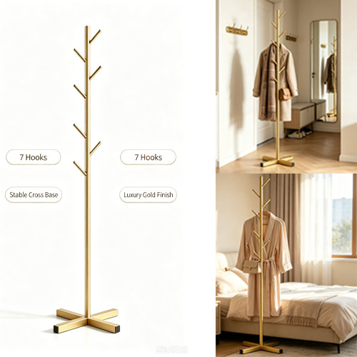 Metal coat stand - metal, stand,