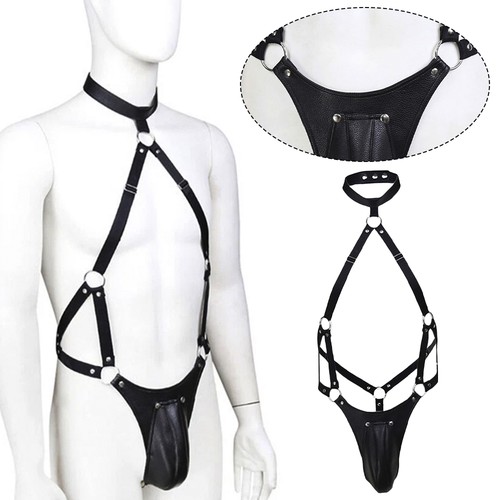 Men leather restraint body - leather,