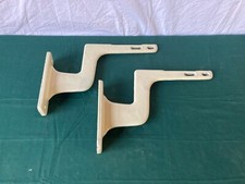 Pr Antique Cast Iron Pale Buttercream Yellow Porcelain Sink Brackets Vtg 50-24E