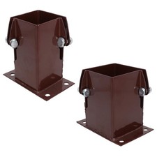 Flush Fit Fence Post Bolt Down Shoe Holder Support Clamp 75mm or 100mm