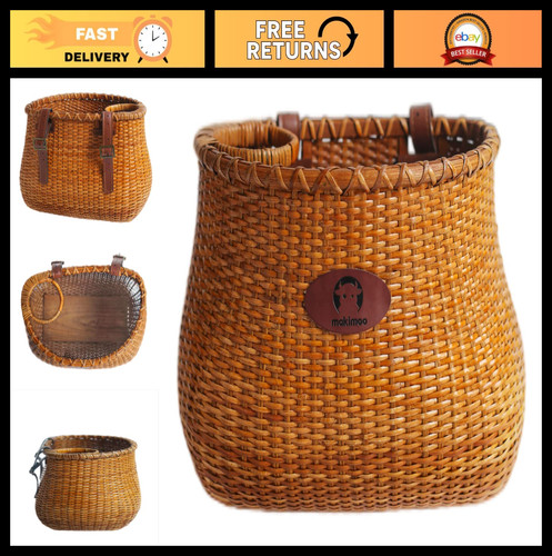 Vintage wicker bike basket - vintage, for