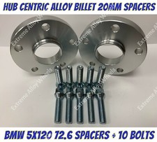 Alloy Wheel Spacers 20mm x 2 Bmw 1 3 5 6 7 8 Series M12x1.5 Bolts 5x120 72-6