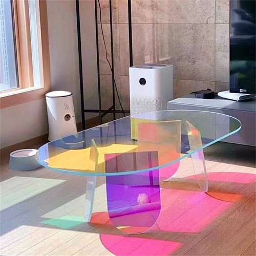 Acrylic rainbow coffee - acrylic, table