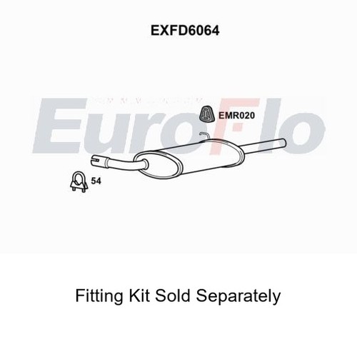 Rear muffler silencer - silencer, insert