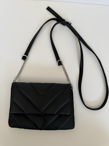 Primark black quilted shoulder - black,