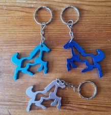 Bottle opener keyring:  Horses