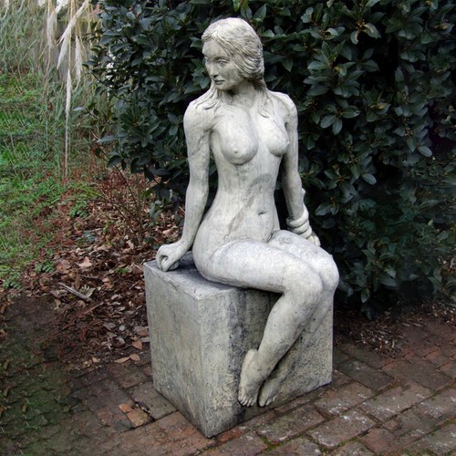 Nude woman 120cm stone - 120cm, garden
