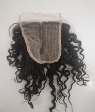 10 inch BRAZILIAN VIRGIN HUMAN HAIR T-PART  CLOSURE Curly 