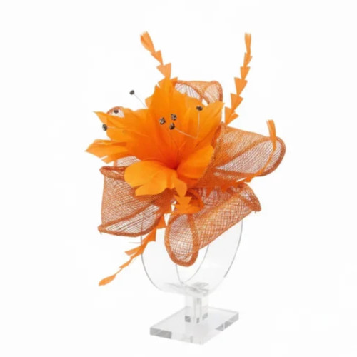 Small flower feather hair hat - flower,