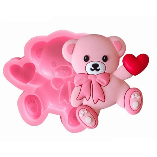 Love heart teddy bear silicone - teddy,
