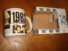 BEATLES nice 1963 boxed coffee/tea pottery mug, unused