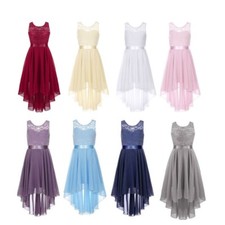 Kids Girls Lace Chiffon Prom