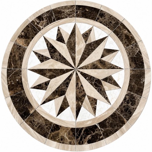 Floor marble medallion - floor,