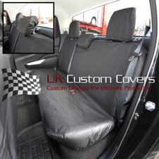Fits Nissan Navara Np300 Double Cab 2016+ Rear Seat Covers Black 243