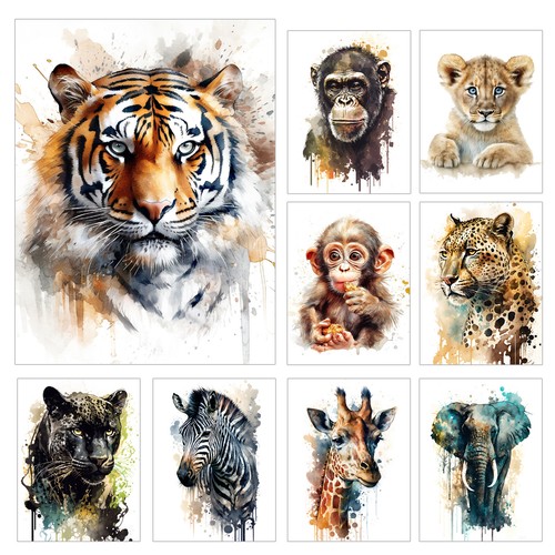 Safari animals wall art - safari,