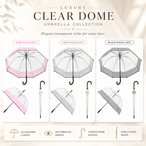 Polka dot dome umbrella - dot,