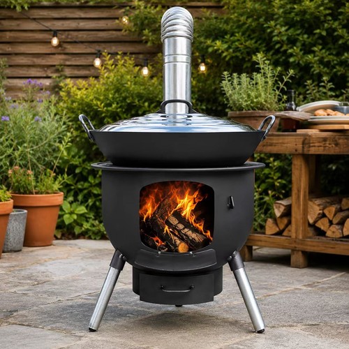 Outdoor wood burning stove - outdoor,