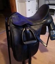Bates 17.5 Black Dressage Saddle MW