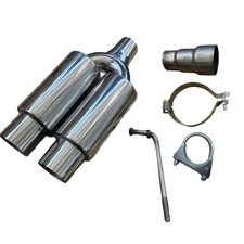 EXHAUST BACK BOX TWIN TIP STAINLESS STEEL SPORTS PERFORMANCE FITS FORD FOCUS
