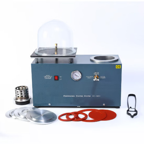 Vacuum and investing casting - and,