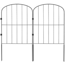 Uimoso Garden Fence 24in(H) x11ft(L) Decorative Garden Fencing Panels 10 Pack