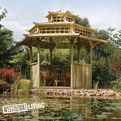 Wooden timber garden oriental - garden,