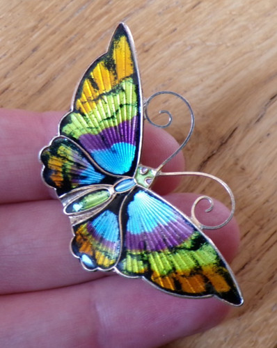 Sterling silver enamel - sterling, large