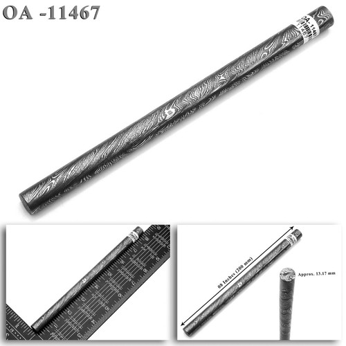 Damascus steel round rod - round,