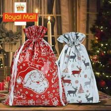5X Extra Large Christmas Sacks Reusable Drawstring Wrap Present Gift Party Bags