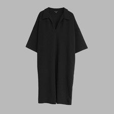 COS Black Scuba Jersey Polo