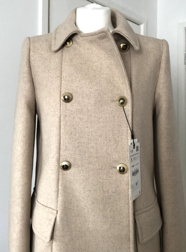 Zara wool blend coat with - zara,