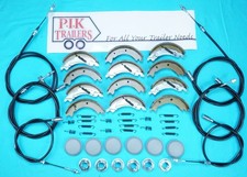 Triple Axle Brake Shoe, Nuts, Caps & Cable Kit for Ifor Williams 3,500kg Trailer