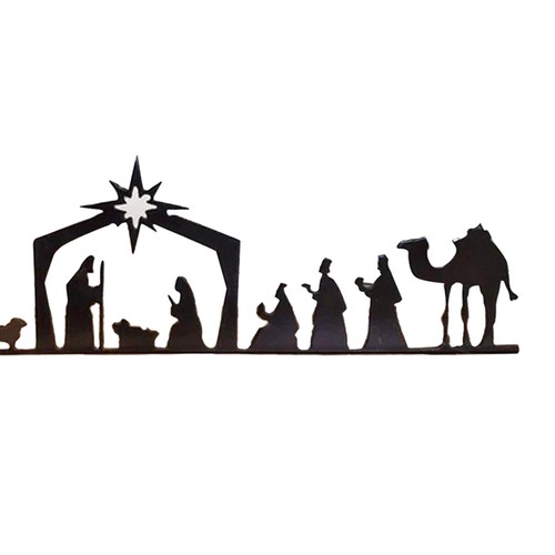 Christmas nativity metal - metal, set