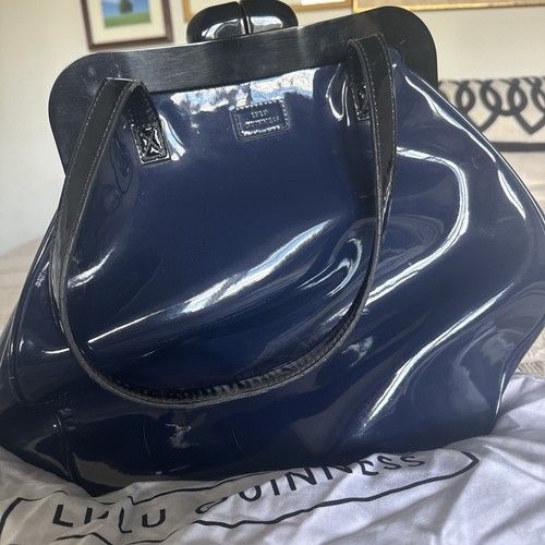 Lulu guinness navy patent - lulu,
