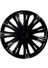 FOR FIAT PUNTO & DOBLO - 15" Spark Black Wheel Trims Hub Caps Set of 4