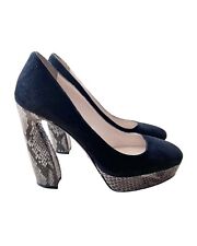 PRADA black suede high heels pumps shoes, EUR 38 UK 5