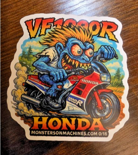 Honda vf1000r motorcycle 9x9cm - honda,