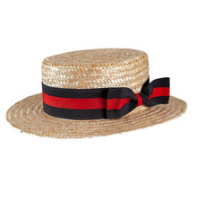 Adult Straw Boater Hat with