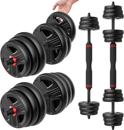 Adjustable dumbbells set with - dumbbells,