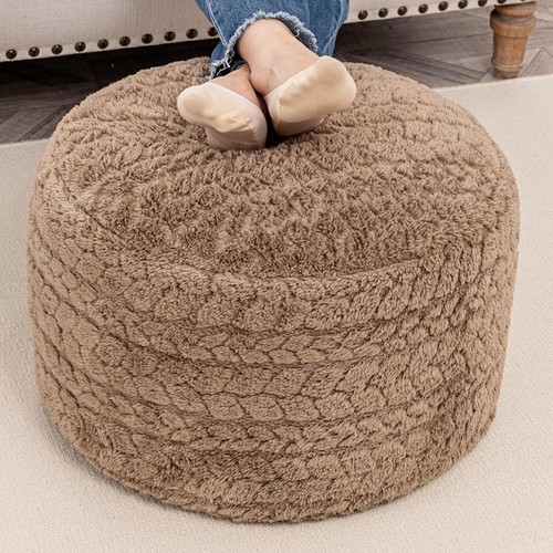 Round pouf ottoman - ottoman, 20x14